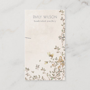 Carte De Visite Élégant Dusky Floral Vine Band Écran de collier