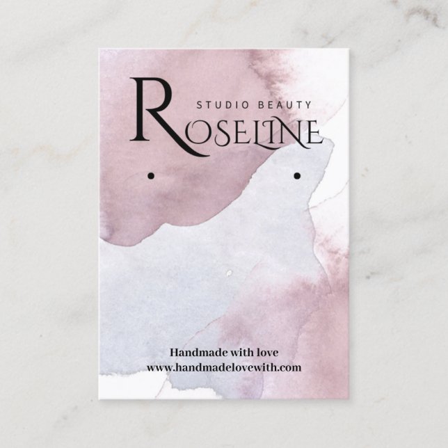 Carte De Visite Élégant écran d'oreille couleur violet (Devant)