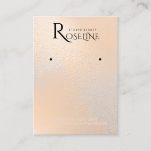 Carte De Visite Élégant écran d'oreille rose aquarelle