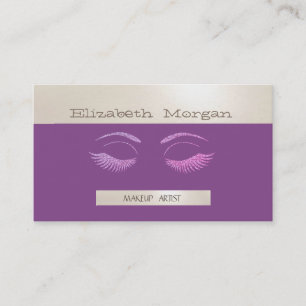 Carte De Visite Élégant, Élégant, Écarté, Lashes De Glitterie