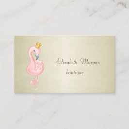 Carte De Visite Elégant élégant Proffesional Flamant rose Rose Cou