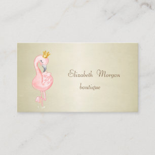 Carte De Visite Elégant élégant Proffesional Flamant rose Rose Cou