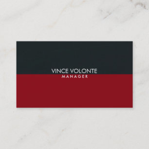 Carte De Visite Élégant élégant rouge gris noir professionnel