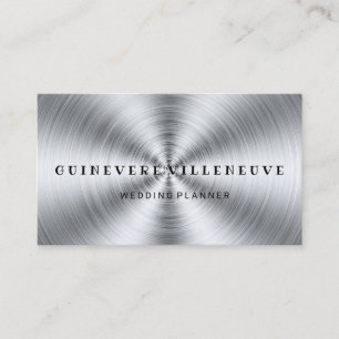 Carte de visite élégant en argent pour la planific