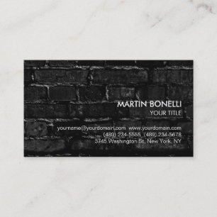 Carte de visite élégant en briques murales sophist