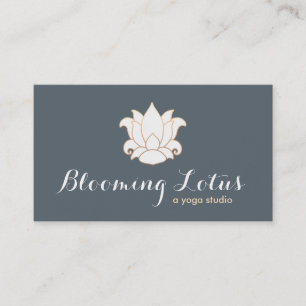 Carte De Visite Élégant enseignant de Yoga et de méditation Lotus
