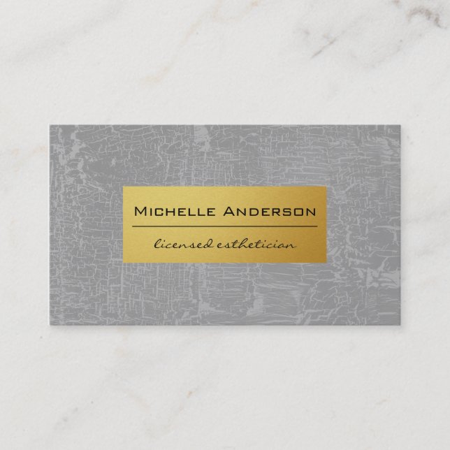 Carte De Visite Elégant Faux Gold avec Motif chic (Devant)