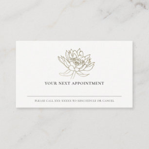 CARTE DE VISITE ÉLÉGANT FAUX GOLD FOIL LOTUS FLORAL NOMINATION