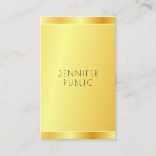 Carte De Visite Elégant Faux Gold Personnalisé Modèle moderne