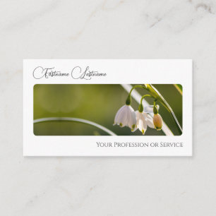 Carte De Visite Élégant fleuriste de la floraison calligraphie QR-