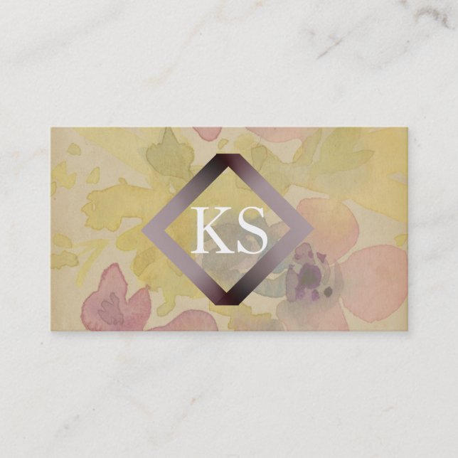 Carte De Visite Élégant Floral Faux Gold Foil Florist rose (Devant)