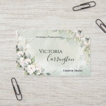 Élégant Floral Gold Green Script Professionnel