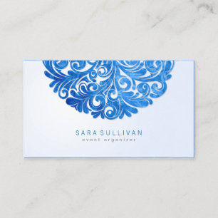 Carte de visite élégant Floral Motif Event Planner
