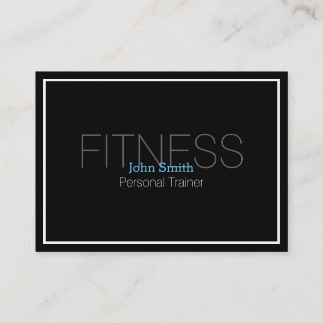 Carte De Visite Élégant formateur de fitness personnel moderne (Devant)