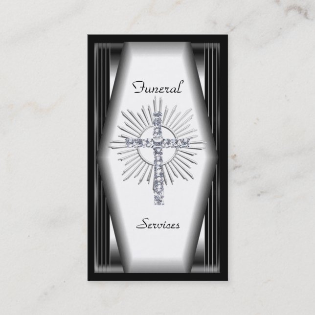 Carte de visite Elegant Funeral Services Chrome El (Devant)