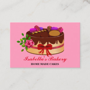 Carte De Visite Élégant Gâteaux Et Fleurs Boulangerie Maison Fabri