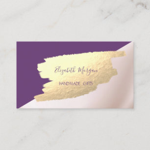 Carte De Visite Élégant, Géométrique, Faux Gold Brosse