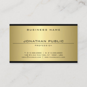 Carte De Visite Elégant Glam Gold look Moderne Simple tendance