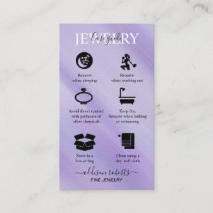 Carte De Visite Elégant Glam Iridescente Holographi Bijoux Soins
