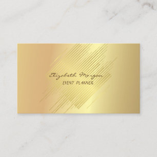 Carte De Visite Élégant Glamour Moderne, Faux Gold, Grandes