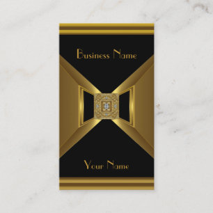 Carte de visite Elegant Gold Black Jewel