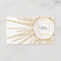 Elegant Gold Doodles Sun Moon Mandala Design