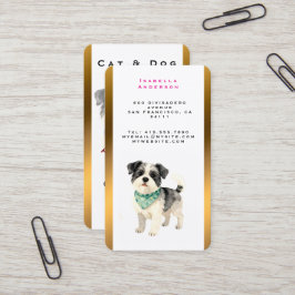 Carte De Visite Elegant Gold Grooming Dog Personalized Collection