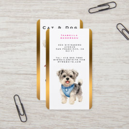 Carte De Visite Elegant Gold Grooming Pet Personalized Collection