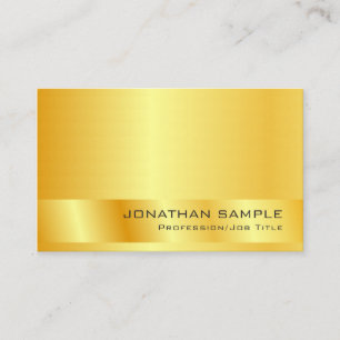 Carte De Visite Elégant Gold Look Modèle professionnel moderne