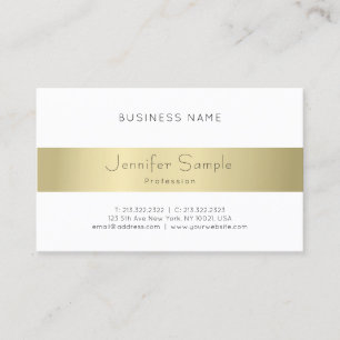 Carte De Visite Elégant Gold Look moderne Professionnel minimalist