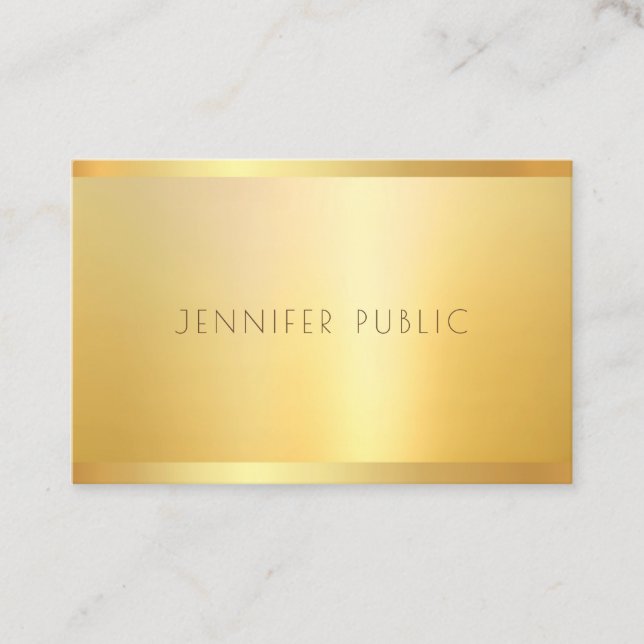 Carte De Visite Elégant Gold Look Professional Elite Modèle Luxe (Devant)