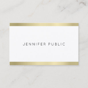 Carte De Visite Elégant Gold Look Simple Design Professional Plain