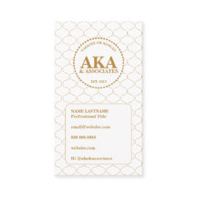 Elegant Gold Trellis Business 3 Letter Monogram