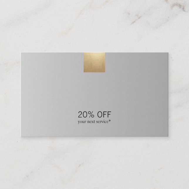 Carte De Visite Élégant Gradient Gradient Or Remise (Devant)