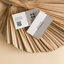 Élégant gris neutre minimaliste QR Code moderne