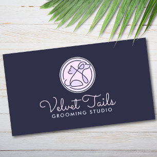 Carte De Visite Élégant Groomer pour animaux de compagnie - Logo P