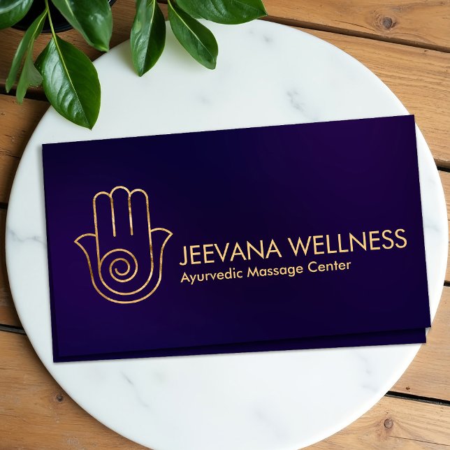 Carte De Visite Élégant Hamsa Main Energy Spiral (Créateur téléchargé)