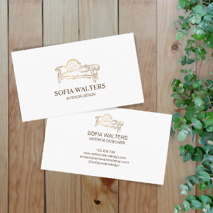 Carte De Visite élégant intérieur design maison canapé de mise en 