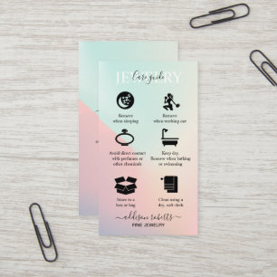 Carte De Visite Elégant Iridescente Holographique Bijoux soins Bu