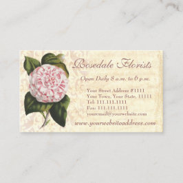 Carte De Visite Elégant jardinier de Camellia Vintage ou fleuriste