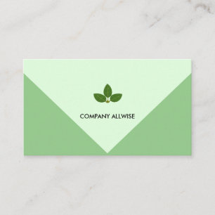 Carte De Visite Elegant Laurel Feuilles sur Vert clair