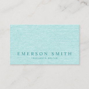 Carte De Visite Elégant linge bleu d'aqua de classe