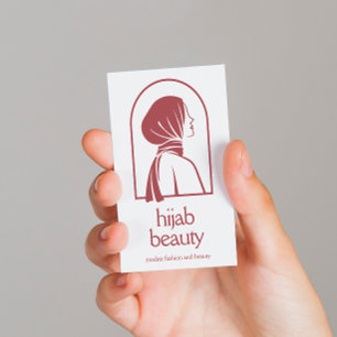 Carte De Visite Élégant logo hijab minimaliste musulman musulman i