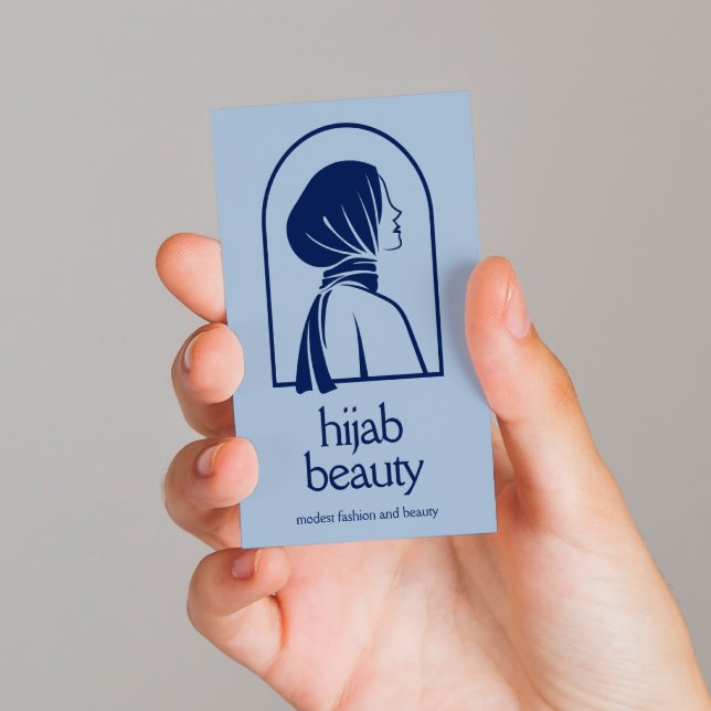 Carte De Visite Élégant logo hijab minimaliste musulman musulman i (Créateur téléchargé)