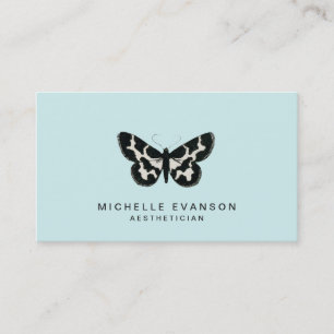Carte De Visite Élégant logo papillon Mint Green