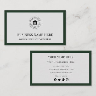 Carte De Visite Élégant Logo Personnalisé Moderne Minimaliste Simp