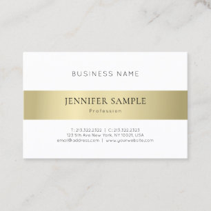 Carte De Visite Elégant look or professionnel moderne minimaliste
