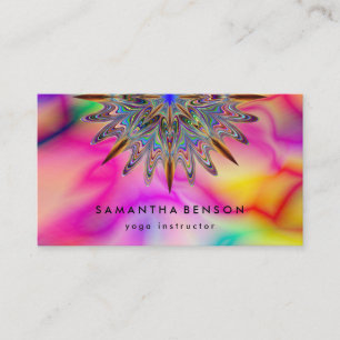 Carte De Visite Élégant Lotus Flower Logo Yoga