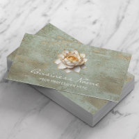 Elégant Lotus Flower Vintage Green Salon & SPA