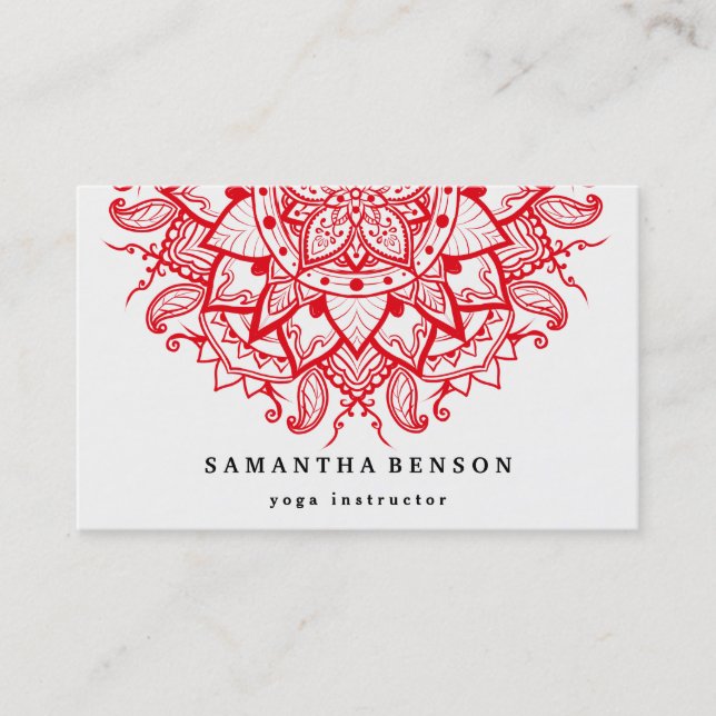 Carte De Visite Élégant Lotus Logo Yoga Méditation Bien-être (Devant)